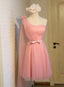 Sexy Women One Shoulder Homecoming Dresses Pink Short Prom Prom Cocktail Dresses