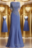 Sheath/Column Bateau Floor Length Chiffon Mother of the Bride Dress With Appliques Lace