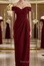 Sheath/Column Off-the-Shoulder Floor Length Stretch Crepe Mother of the Bride Dress With Ruffles