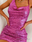 Sheath/Column Straps Short Mini Sequins Homecoming Dresses
