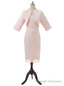 Sheath Knee Length Pink Mother Of The Bride Dresses With Jacket