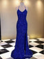 Sheath V Neck Sequin Sweep Train Velvet Sequins Dress