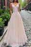 Shiny Sequins V Neck Pink Long Prom Dress, V Neck Pink Formal Graduation Evening Dress