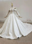 Shop An Amazing Selection Of White Ball Gowns Satin High Neck See Through V Neck Wedding Dress