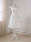 Short A Line Lace Little White Wedding Dresses
