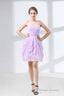 Short A Line Ruffle Strapless Homecoming Dresses