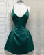 Short A-Line Spaghetti Strap Satin Dresses