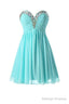 Short Chiffon Homecoming Dress Sweetheart Mini Women