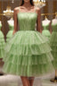 Short Green Prom Dress Short Green Graduation Homecoming Dress