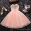 Short Prom Dress Juniors Homecoming Dress Pink A Line Sweetheart