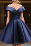 Short Satin Off Shoulder Homecoming Dresses For Prom