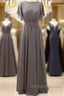 Short Sleeves Chiffon Long Bridesmaid Dresses Wedding Prom Dresses