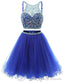 Short Tulle Beading Homecoming Dress