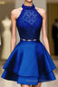 Short Two Piece Prom Dresses Halter