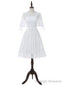 Short Wedding Dresses A Line Half Sleeves Short Lace Beach