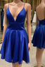 Simple A Line V Neck Short Prom Dress V Neck Short Prom Homecoming Dress