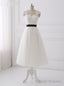 Simple Bohemian Tea Length Wedding Dresses