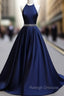 Simple Dark Blue Long Prom Dress, Prom Dress
