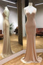 Simple Halter Mermaid Prom Dresses Cheap Long Prom Dresses Straps Long Prom Dresses
