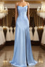 Simple Mermaid Floor Length Prom Dress With Slit 22Th Birthday Outfit