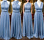 Simple Multiway Infinity Dusty Blue Bridesmaid Dress For Weddings