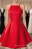Simple Red Short Prom Dresses Short Red Homecoming Dresses Red Short Mini Prom Dresses