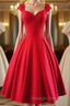 Simple Red Sweetheart Short Prom Dresses Homecoming Dresses