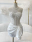Simple Sheath Strapless White Homecoming Dress 16Th Birthday Outfits