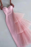 Simple Sheath Sweetheart Pink Long Prom Dress