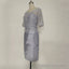 Simple Silver Lace Knee Length Mother of the Bride Dresses With Half Sleeves