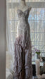 Elegant Purple Spaghetti Strap Appliques Bodycon Open Back Prom Dress Chiffon Sequin Long Prom Dress