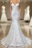 Spaghetti Strap Mermaid Royal Wedding Dresses Prom Gown