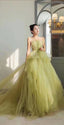 Spaghetti Straps A-Line Wedding Dress Tulle Wedding Prom Dress