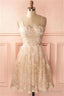 Spaghetti Straps Classy Lace Homecoming Dress Cocktail Dress