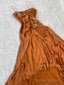 Spaghetti Straps Long Prom Dresses Unique Formal Gown