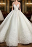 Spaghetti Straps Wedding Dress Ball Gowns Appliques
