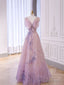 Sparkly A Line Straps Pink Sequin Long Prom Dress