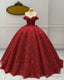 Sparkly Ball Gowns Off The Shoulder Dress