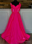 Strapless A Line Long Prom Dress with Bow