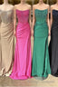 Strapless Mermaid Beaded Prom Dresses Long With Slit