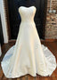 Strapless Sweetheart Neck A-Line Wedding Dresses
