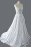 Straps A-Line Lace Wedding Dresses With Open Back
