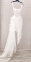 Straps Glitter White Reception dress,White Prom Dress