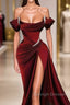 Stunning Off-The-Shoulder Mermaid Prom Dress Ruffles With High Split
