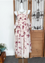 Sweet Butterfly Printed Strap Puff Sleeve Midi-Length Tulle Formal Prom Dress