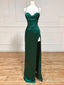 Sweetheart Neck Green Mermaid Long Prom Dresses, Green Long Formal Prom Dresses