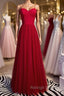 Sweetheart Neck Red Long Prom Dress Red Long Prom Dress
