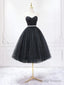 Sweetheart Neck Short Black Prom Dress Short Black Prom Graduation Homecoming Dress