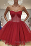 Sweetheart Neck Short Red Prom Dress Short Red Prom Graduation Prom Dress