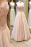 Sweetheart Neck Tulle Lace Long Prom Dresses Lace Prom Dresses